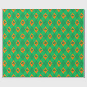 Lucky Green Clover Argyle St. Patrick's Day Cadeaupapier (Vlak)