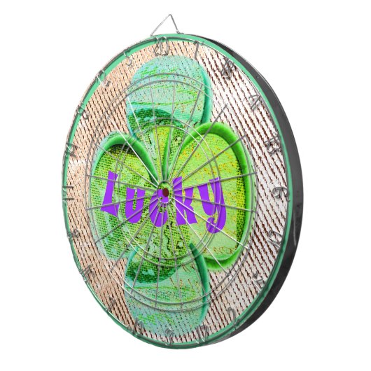 Lucky Green clover Dartbord (Voorkant Rechts)
