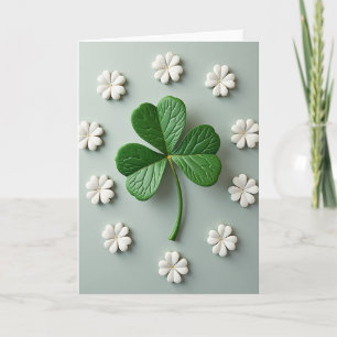 Lucky Green Clover-kunstkaart Kaart