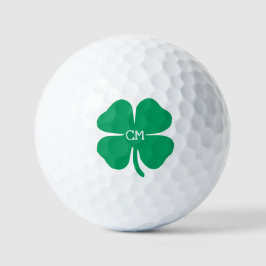 Lucky Green Clover met Monogram Golfballen