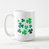 Lucky Green Clover Shamrock Ierland Koffiemok (Links)