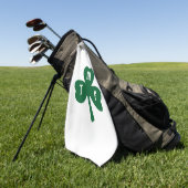 Lucky Green Clover Shamrock Monogram Initialen Golfhanddoek (Groen)