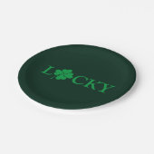 Lucky Green Clover Shamrock St. Patrick's Day Papieren Bordje (Gekanteld)