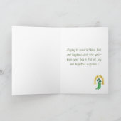 Lucky Green Cowboy Frog Verjaardag Kaart (Binnen)