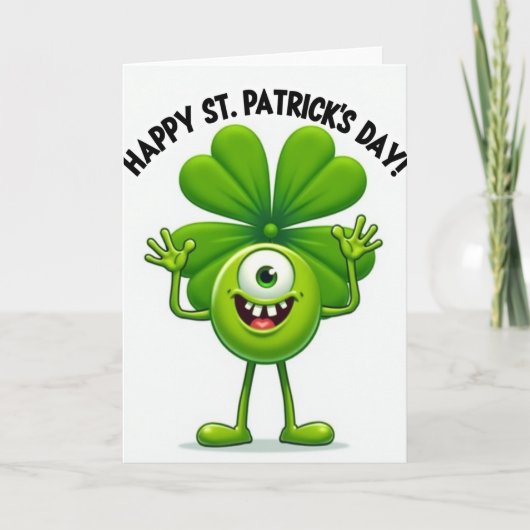 Lucky Green Day Happy Kaart (Voorkant)