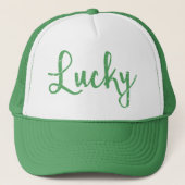 Lucky Green Distressed Trucker Hat Pet (Voorkant)