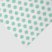 Lucky Green en White Clover Shamrock Tissuepapier (Detail)