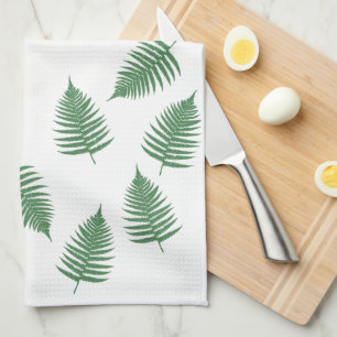 Lucky Green Fern Pattern-minimalisme Theedoek
