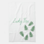 Lucky Green Fern Pattern Theedoek (Verticaal)
