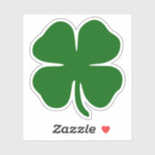 Lucky Green Four Leaf Clover Iers Vinyl Cut Sticker (Vel)