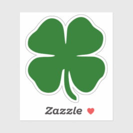 Lucky Green Four Leaf Clover Iers Vinyl Cut Sticker