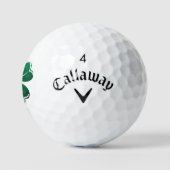 Lucky Green Four Leaf Clover Shamrock St Patrick's Golfballen (Logo)
