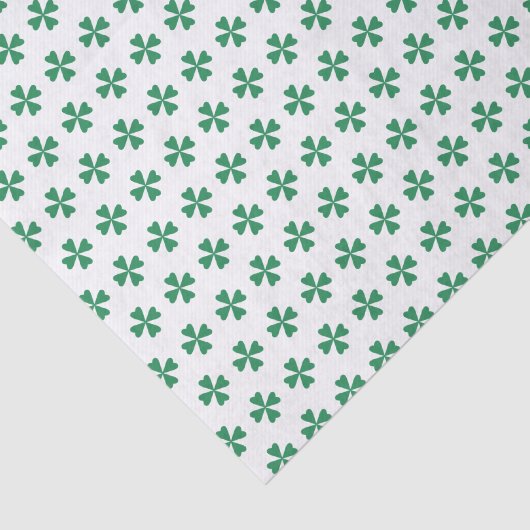 Lucky Green Four Leaf Clover Tissuepapier (Detail)