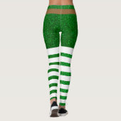 Lucky Green Glitter Leprechaun St. Patrick's Day Leggings (Achterkant)