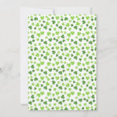 Lucky Green Gold Festive Shamrock Clover Birthday  Kaart (Achterkant)