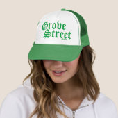 Lucky Green Grove Street Trucker Hat Pet (In situ)