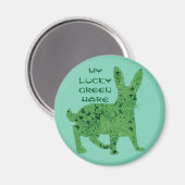 Lucky Green Hare | magneet (Voorkant / Achterkant)