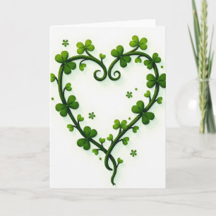 Lucky Green Heart Lentekaart Kaart