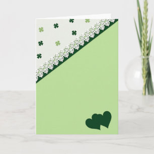 Lucky Green Hearts Kaart