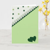 Lucky Green Hearts Kaart (Gele Bloem)