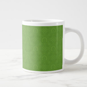 Lucky Green Icons Pattern Grote Koffiekop