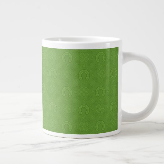 Lucky Green Icons Pattern Grote Koffiekop (Rechts)