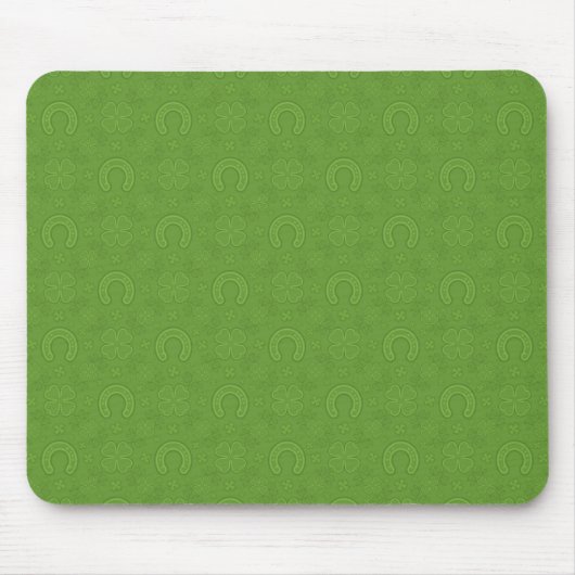 Lucky Green Icons Pattern Muismat (Voorkant)