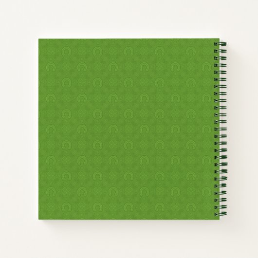 Lucky Green Icons Pattern Notitieboek (Achterkant)