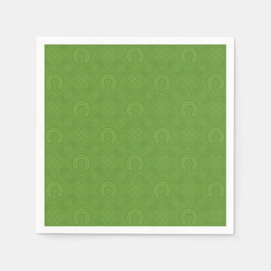 Lucky Green Icons Pattern Servet (Voorkant)