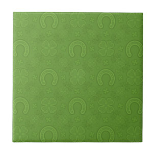Lucky Green Icons Pattern Tegeltje