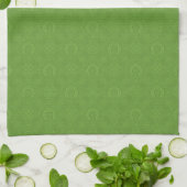 Lucky Green Icons Pattern Theedoek (Gevouwen)