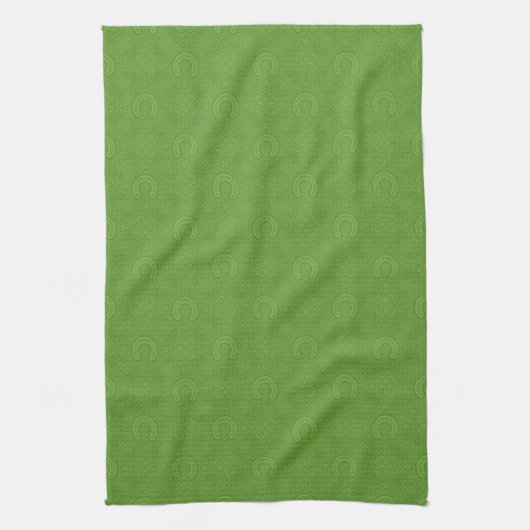 Lucky Green Icons Pattern Theedoek (Verticaal)