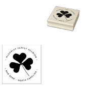 Lucky Green Ierse Shamrock Bloemenklaver Rubberstempel (Gestempeld)