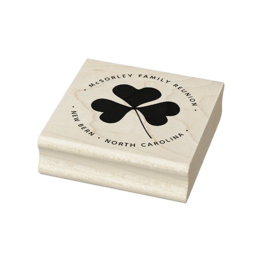 Lucky Green Ierse Shamrock Bloemenklaver Rubberstempel (Stempel)