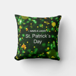 Lucky Green Ierse Shamrock Glitter Patroon Kussen