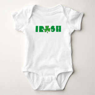 Lucky Green Irish Shamrock Clover St Patrick's Day Romper