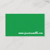 Lucky Green Irish Shamrock Clover St Patrick's Day Visitekaartje (Achterkant)