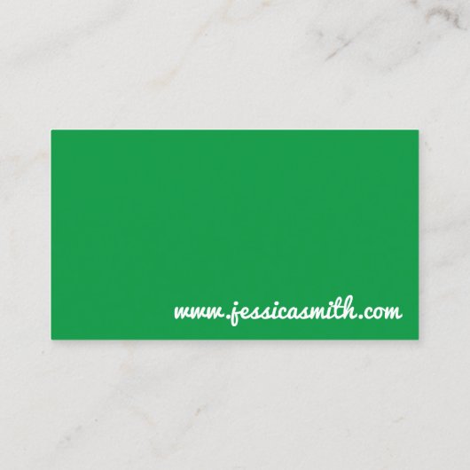 Lucky Green Irish Shamrock Clover St Patrick's Day Visitekaartje (Achterkant)