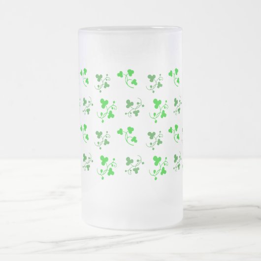 Lucky Green Irish Shamrocks-Mok Matglas Bierpul (Center)