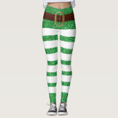Lucky Green Leprechaun St. Patrick's Day Leggings (Voorkant)