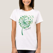 Lucky Green Paardenbloem met Shamrocks T-shirt (Voorkant)