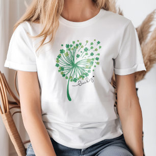 Lucky Green Paardenbloem met Shamrocks T-shirt