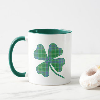 Lucky Green Plaid Shamrock Four-Leaf Clover  Mok