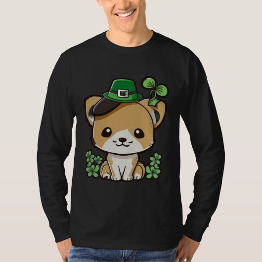 Lucky Green Proud Irish St Patricks Day Cat 1 T-shirt (Voorkant)