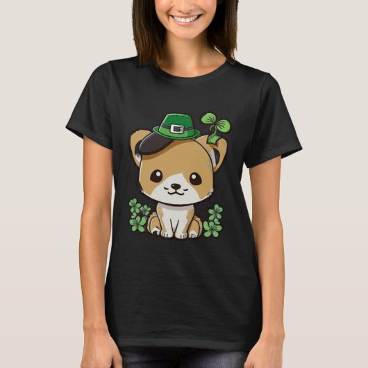 Lucky Green Proud Irish St Patricks Day Cat 1 T-shirt (Voorkant)