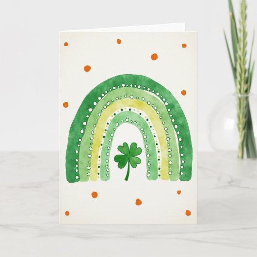 Lucky Green Rainbow Kunstkaart Kaart (Voorkant)