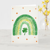 Lucky Green Rainbow Kunstkaart Kaart (Gele Bloem)