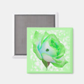 Lucky Green Roos, knop Magneet (Voorkant / Achterkant)