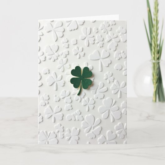 Lucky Green Shamrock Art Card Kaart (Voorkant)