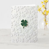 Lucky Green Shamrock Art Card Kaart (Gele Bloem)